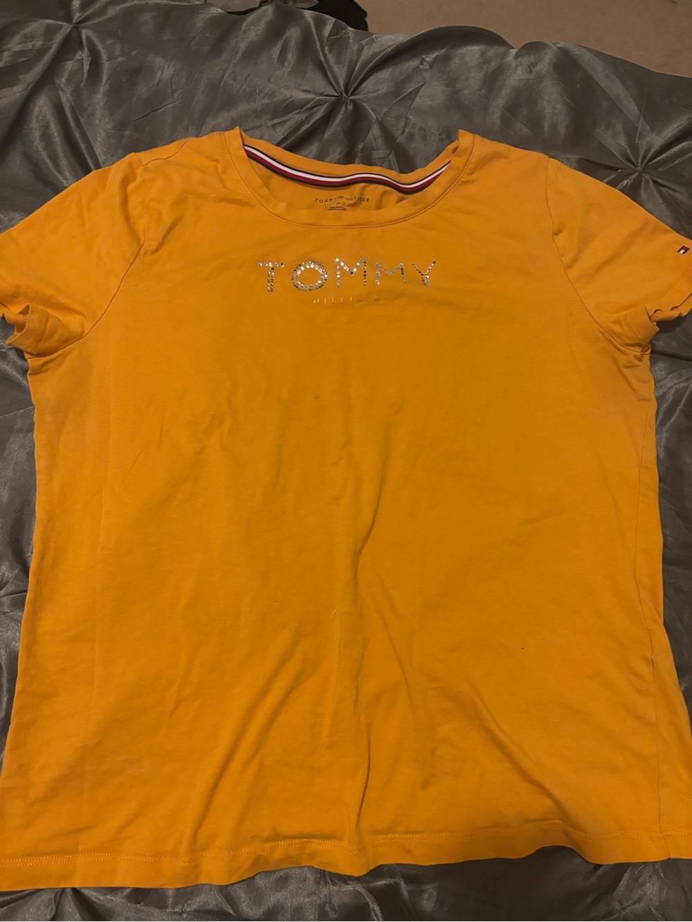 Tommy Hilfiger Orange Short Sleeve Logo Tee
